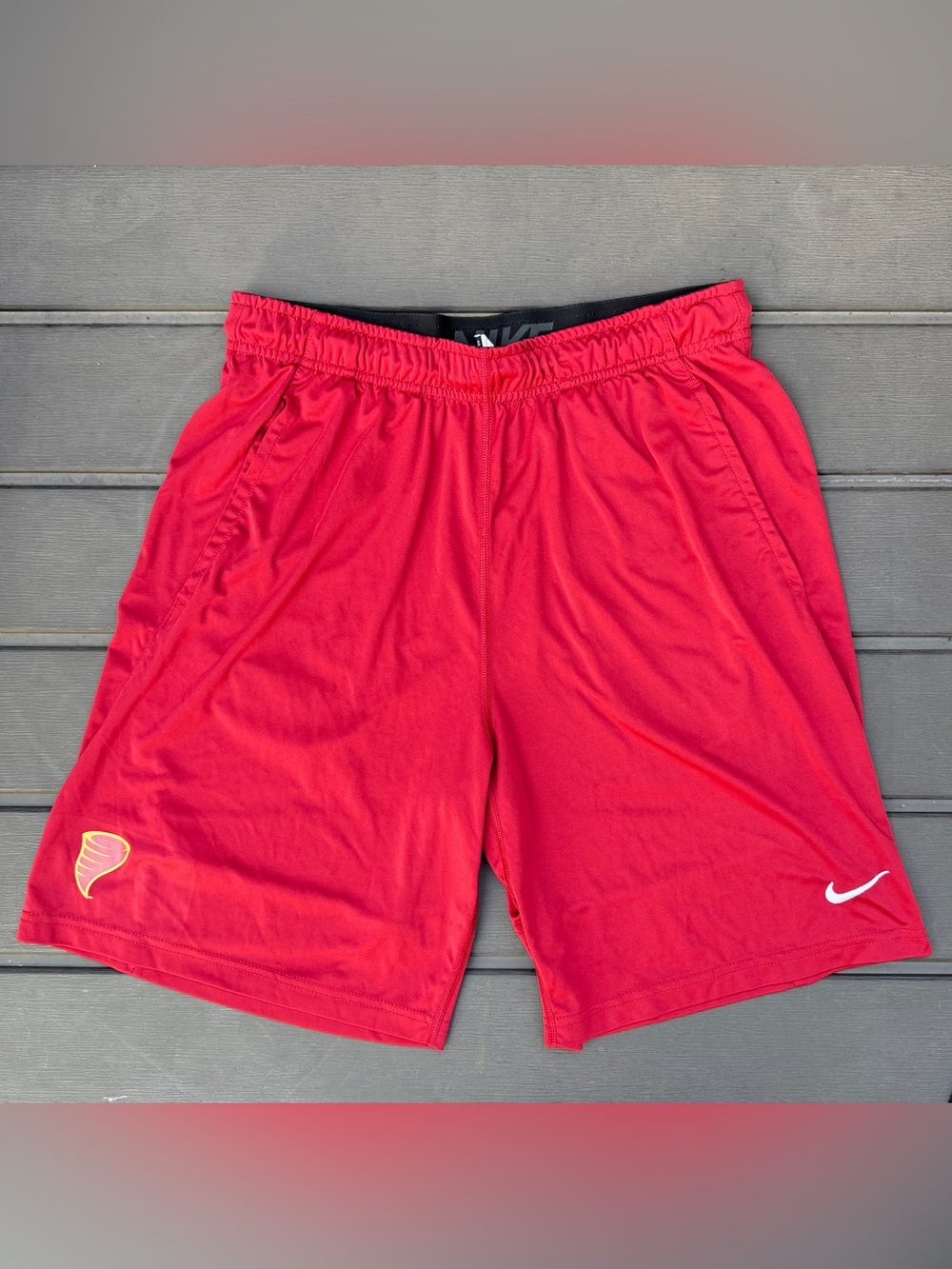 Nike Shorts Red Men’s Large Dri-FIT Basketball ISU Cyclone Logo Athletic 9"